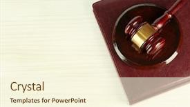  Presentation with light book - Colorful PPT layouts enhanced with codex - gavel and book on light backdrop and a cream colored foreground