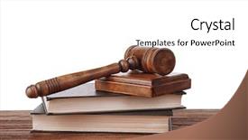  Presentation with tan book stack stacks of books - Slides featuring codex - gavel with sound block background and a white colored foreground