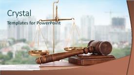  Presentation with judge - PPT layouts enhanced with codex - judge's gavel with book background and a sky blue colored foreground