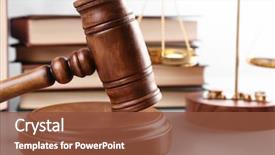  Presentation with judge - Slides consisting of codex - judge's gavel and books background and a tawny brown colored foreground