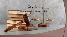  Presentation with gavel - Colorful slides enhanced with codex - judge's gavel with books backdrop and a light gray colored foreground