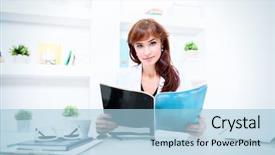  Presentation with coding - Audience pleasing slides consisting of coding class - portrait of a beautiful woman backdrop and a light blue colored foreground