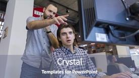  Presentation with problem solution - Beautiful PPT layouts featuring coding training - startup business people group working backdrop and a  colored foreground