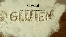  Presentation with gluten - Beautiful presentation featuring coeliac - flour on the table backdrop and a mint green colored foreground