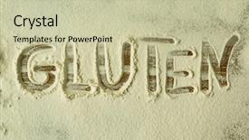  Presentation with gluten - PPT theme enhanced with coeliac - flour on the table background and a mint green colored foreground