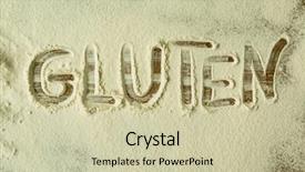  Presentation with gluten - Cool new presentation with coeliac - flour on the table backdrop and a soft green colored foreground