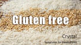  Presentation with gluten - Slide deck consisting of coeliac - gluten free food concept background background and a soft green colored foreground
