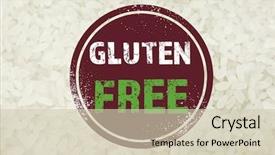  Presentation with free food - Beautiful theme featuring coeliac - gluten free food concept raw backdrop and a soft green colored foreground