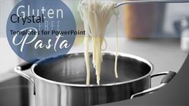  Presentation with gluten free - Slides consisting of coeliac - gluten free pasta concept background and a  colored foreground