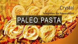  Presentation with food for health - Beautiful theme featuring coeliac - paleo pasta and healthy food backdrop and a gold colored foreground