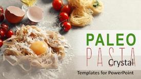  Presentation with pasta - PPT theme with coeliac - paleo pasta concept raw pasta background and a  colored foreground