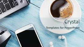  Presentation with catering banquet table different - Beautiful presentation featuring cofee - coffee break office table backdrop and a light blue colored foreground