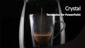  Presentation with cup coffee - Cool new theme with cofee - coffee machine pouring espresso backdrop and a black colored foreground