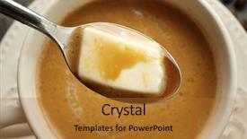  Presentation with coffee cup diary - Presentation design having cofee - cup of tasty butter coffee background and a gold colored foreground