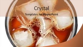  Presentation with brew - Beautiful slide set featuring cofee - glass with cold brew coffee backdrop and a  colored foreground