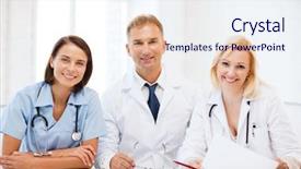  Presentation with medical concept - Slides featuring health care coference - healthcare and medical concept background and a sky blue colored foreground