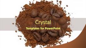  Presentation with coffe - Slides consisting of coffe-bean-on-ground-isolated background and a tawny brown colored foreground