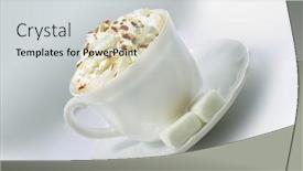  Presentation with coffe - Beautiful presentation theme featuring  backdrop and a  colored foreground