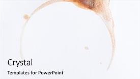  Presentation with coffe - Beautiful PPT theme featuring coffe stains and splashes backdrop and a sky blue colored foreground