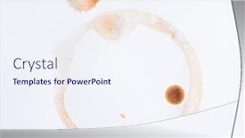  Presentation with coffe - Beautiful PPT theme featuring coffe stains and splashes backdrop and a sky blue colored foreground