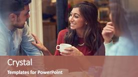  Presentation with philippines ethnic group - Amazing PPT layouts having coffee - group of friends in caf backdrop and a coral colored foreground