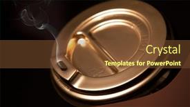  Presentation with lid - Presentation theme having coffee-advertisement-disposable-cup background and a tawny brown colored foreground