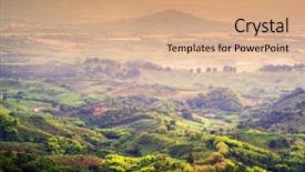  Presentation with banana - Slide deck consisting of coffee and banana plantation background and a coral colored foreground