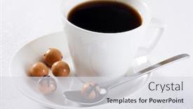  Presentation with coffee chocolate - Amazing theme having coffee and chocolate drops backdrop and a light gray colored foreground