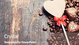  Presentation with coffee chocolate - Cool new presentation with coffee-and-chocolate-on-grunge backdrop and a coral colored foreground