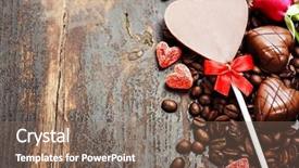  Presentation with coffee chocolate - Slides consisting of coffee-and-chocolate-on-grunge background and a violet colored foreground