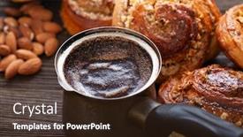 Presentation with cinnamon - Audience pleasing PPT theme consisting of coffee-and-cinnamon-rolls backdrop and a wine colored foreground