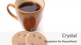  Presentation with cookie - Beautiful theme featuring coffee and cookie coffee break backdrop and a white colored foreground