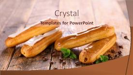  Presentation with french pastry - Beautiful slides featuring coffee-and-vanilla-eclair-traditional backdrop and a lemonade colored foreground