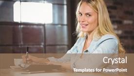  Presentation with planner - Beautiful slide deck featuring coffee and writing in planner backdrop and a  colored foreground