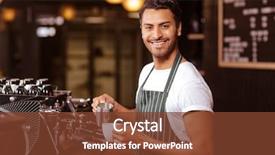  Presentation with cafe - Slide deck consisting of coffee at the cafe background and a tawny brown colored foreground