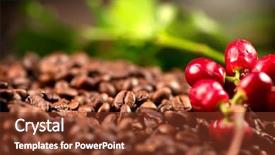  Presentation with plant harvest - PPT layouts enhanced with coffee background real coffee plant background and a tawny brown colored foreground