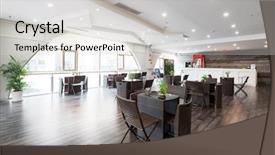  Presentation with events and decoration presentation - Beautiful presentation featuring coffee bar in modern gym backdrop and a light gray colored foreground