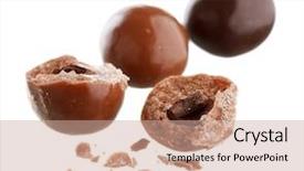  Presentation with coffee chocolate - Presentation theme with coffee bean in the chocolate background and a coral colored foreground