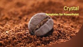  Presentation with powder - Colorful PPT theme enhanced with coffee bean backdrop and a tawny brown colored foreground