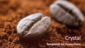 Presentation with coffee - Colorful slide set enhanced with coffee bean backdrop and a tawny brown colored foreground