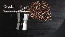  Presentation with coffee beans - Theme featuring coffee-beans-and-bialetti-coffee background and a dark gray colored foreground