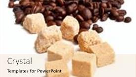  Presentation with sugar cubes - Amazing theme having coffee-beans and brown sugar cubes backdrop and a lemonade colored foreground