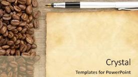  Presentation with old paper - Slides consisting of coffee beans and old paper background and a lemonade colored foreground