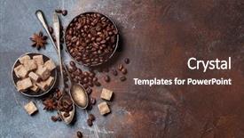  Presentation with coffee beans - Cool new slides with coffee beans and sugar top backdrop and a  colored foreground