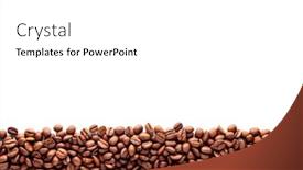  Presentation with coffee beans - PPT layouts featuring coffee-beans-background-on-white background and a white colored foreground