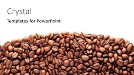  Presentation with coffee beans - Beautiful theme featuring coffee-beans-background-on-white backdrop and a white colored foreground