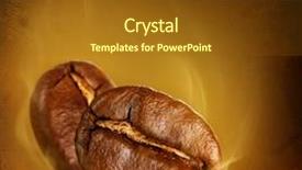  Presentation with coffee borders - Colorful PPT layouts enhanced with coffee beans design backdrop and a tawny brown colored foreground