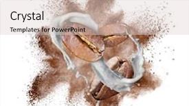  Presentation with milk splash - Beautiful presentation theme featuring coffee beans explosion and milk backdrop and a lemonade colored foreground