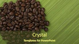  Presentation with coffee beans - Slide set featuring coffee beans flavor seed background background and a tawny brown colored foreground