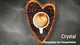  Presentation with fetal heart beat - Theme enhanced with coffee beans in a heart background and a tawny brown colored foreground